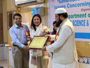 World Social Work Day, 2017 - Award for Hasina Kharbhih